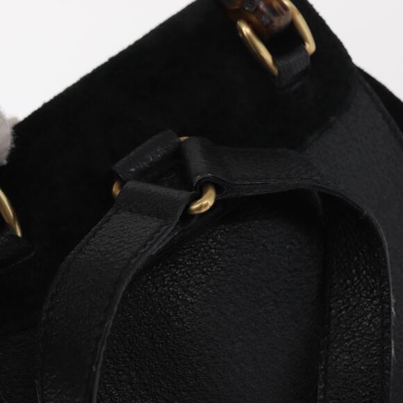 GUCCI Bamboo Backpack Suede Black Gold 003 1705 0030 Auth yk19868 main image 10
